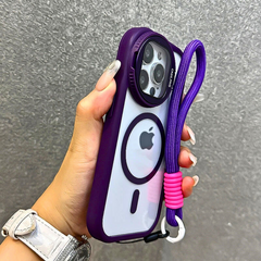 MagSafe Clear Phone Case with Kickstand & Lanyard