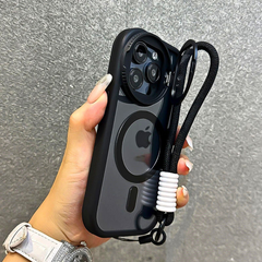 MagSafe Clear Phone Case with Kickstand & Lanyard