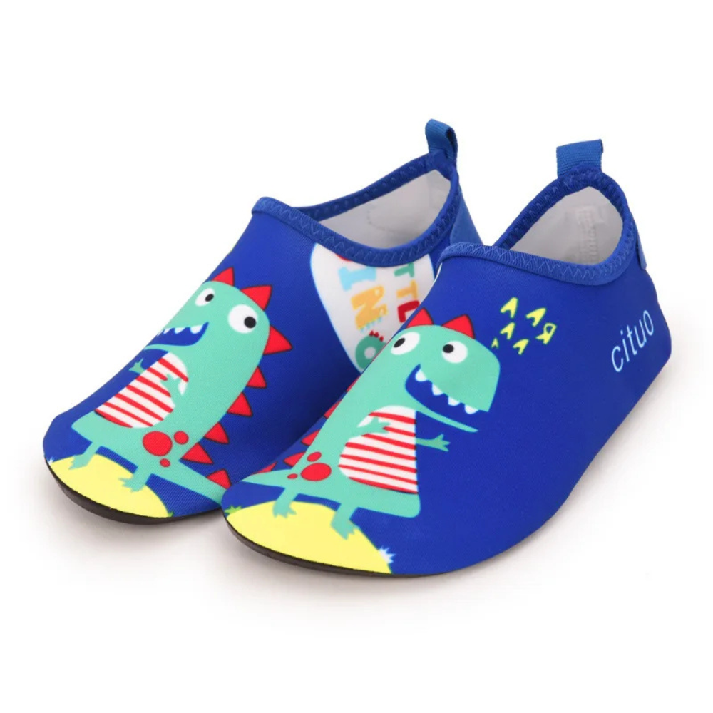 KidsCartoon_Water_Shoes_Non-Slip_Aqua_Swim_Socks_-_Blue_Dinosaur