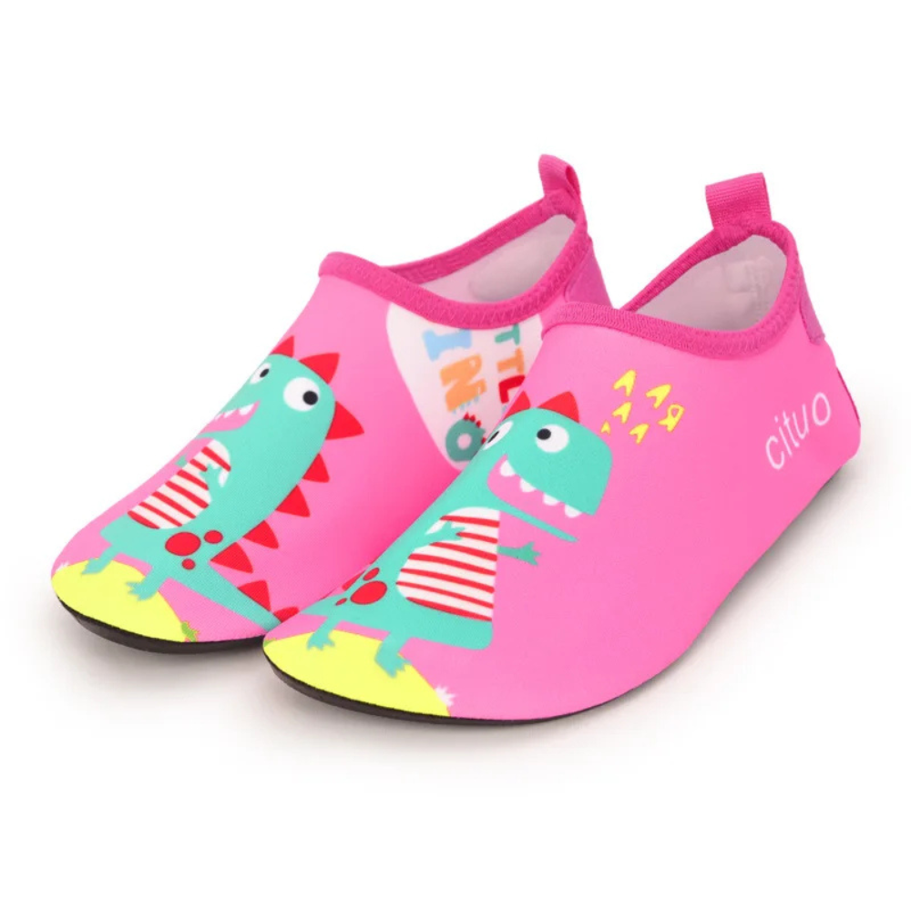 KidsCartoon_Water_Shoes_Non-Slip_Aqua_Swim_Socks_-_Pink_Dinosaur