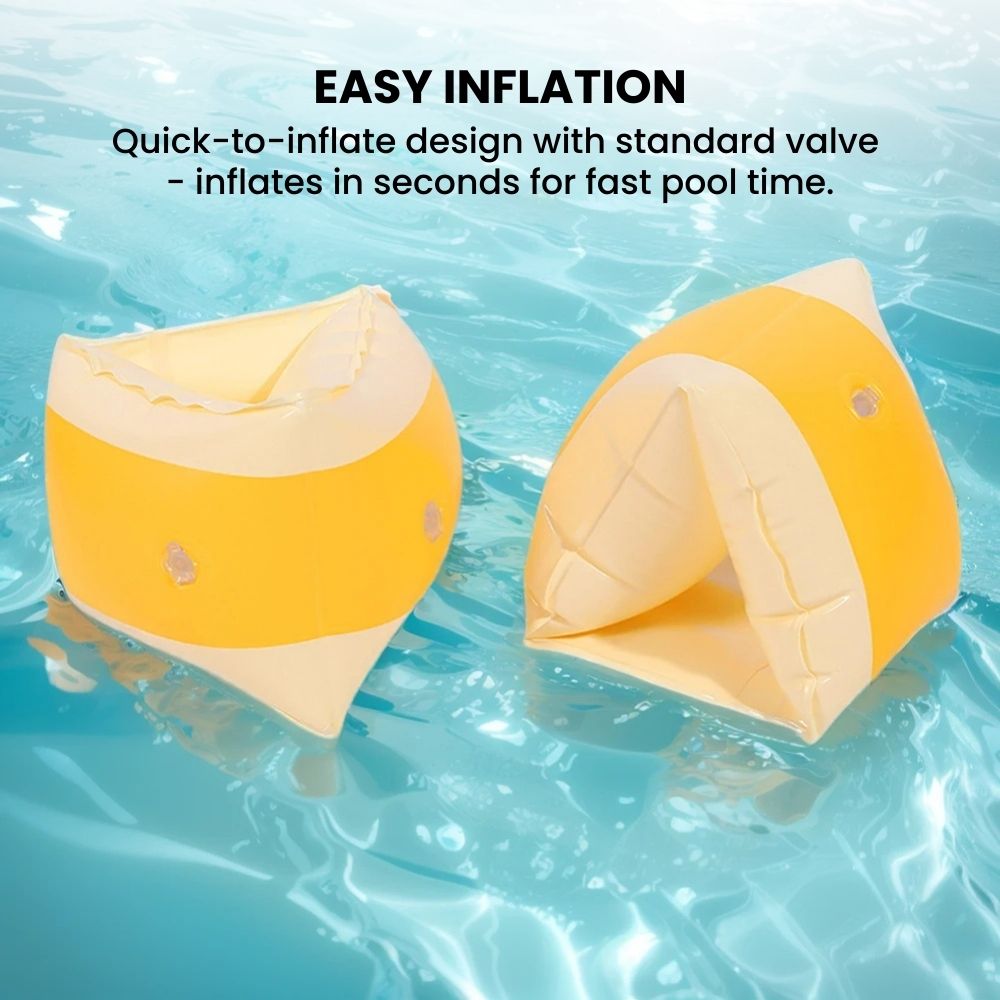 Kids Swimming Arm Floaties – Inflatable Pool Swim Bands easy inflation