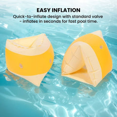 Kids Swimming Arm Floaties – Inflatable Pool Swim Bands easy inflation