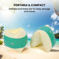 Kids Swimming Arm Floaties – Inflatable Pool Swim Bands portable and compact