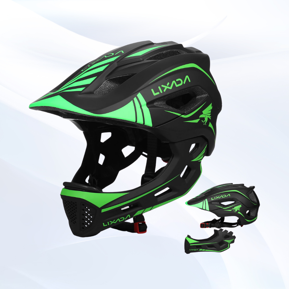 Kids_2-in-1_Full_Face_Bike_Helmet_with_Detachable_Chin_Guard_-_Green