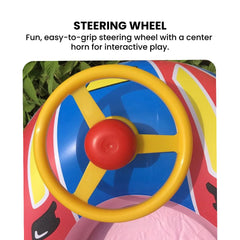 Kids Inflatable Ride-On Boat with Steering Wheel