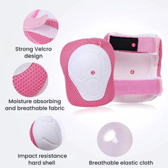 Kids Knee Elbow Wrist Pads Protective Gear Set (3–7Y)