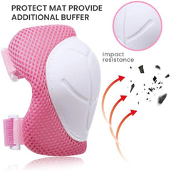 Kids Knee Elbow Wrist Pads Protective Gear Set (3–7Y)