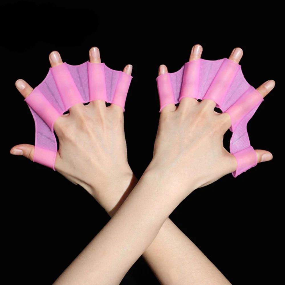 Kids_Silicone_Webbed_Swim_Gloves_Training_Hand_Fins_-_Pink