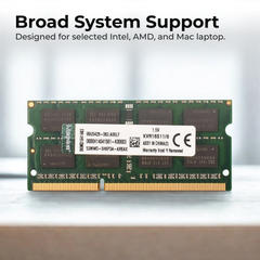 Kingston DDR3 1600MHz Laptop Memory 4GB 8GB