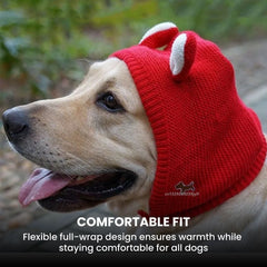 Knit Dog Ear Hood — Cozy Winter Pet Hat