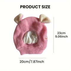 Knitted Pet Hat with Cute Ears — Cozy Dog & Cat Cap