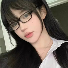 Korean Japanese Square Blue Light Glasses for Women