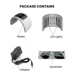 LED 7-Color Photon Facial Mask — Anti-Aging & Acne - package contains