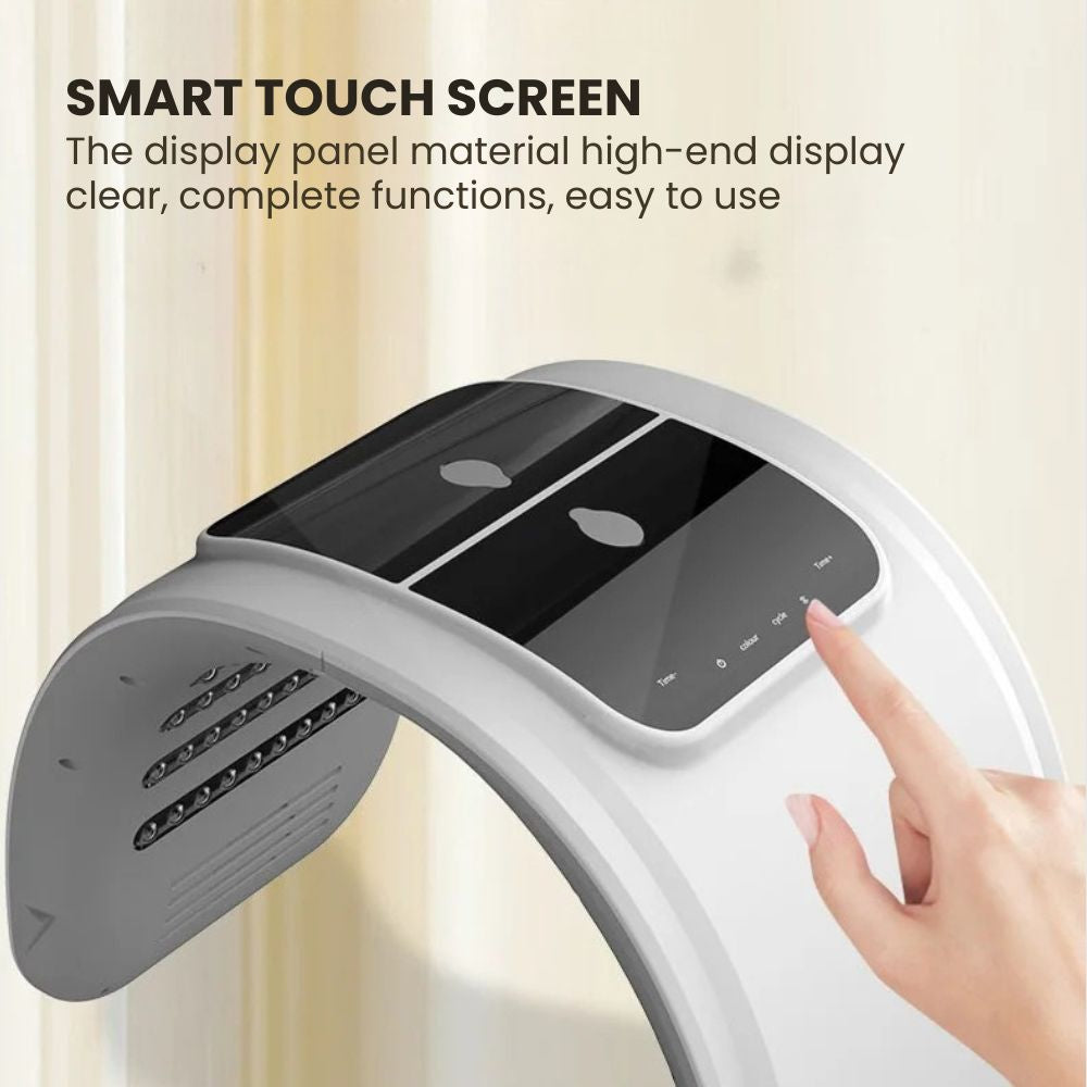 LED 7-Color Photon Facial Mask — Anti-Aging & Acne - smart touch screen
