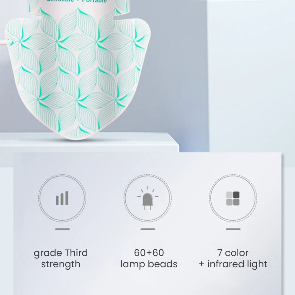 LED Photon Facial Mask + Neck Therapy — 8 - Color & Infrared -  specification