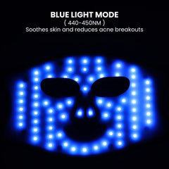 LED Photon Silicone Therapy Mask — Color Face Mask -  blue 
