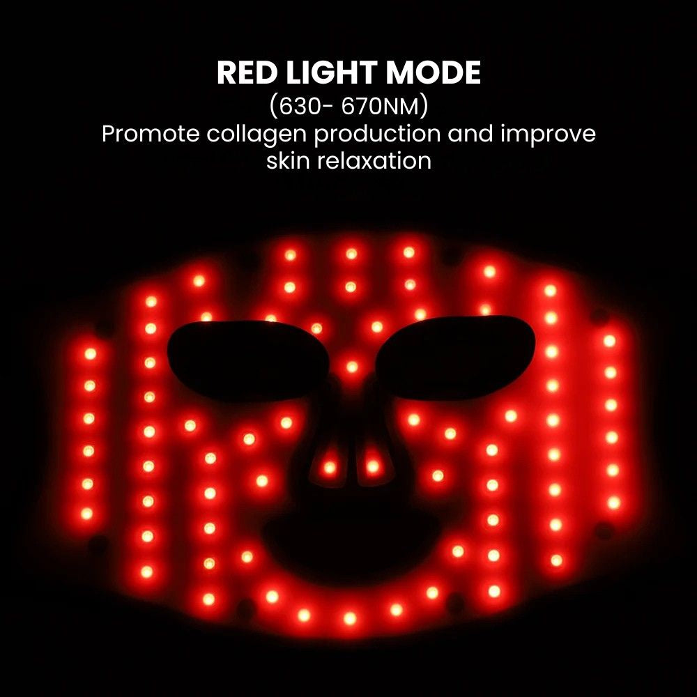 LED Photon Silicone Therapy Mask — Color Face Mask - red