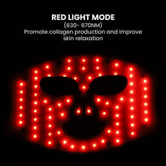 LED Photon Silicone Therapy Mask — Color Face Mask - red