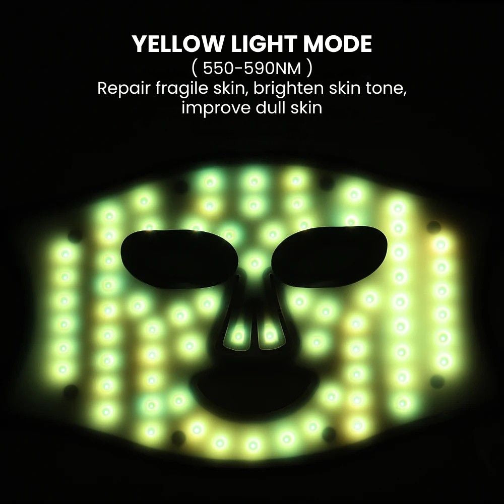 LED Photon Silicone Therapy Mask — Color Face Mask -  yellow