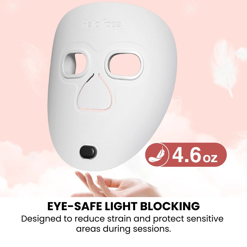 LED Photon Therapy Face Mask for Skin Rejuvenation - safe light  blocking