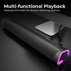 LED Bluetooth Speaker Mirror Clock Heavy Bass