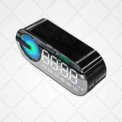 LED Bluetooth Speaker Mirror Clock Heavy Bass