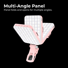 Pocket LED Fill Light — Foldable Clip-On Rechargeable Lamp