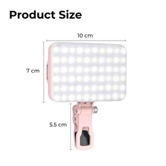 Pocket LED Fill Light — Foldable Clip-On Rechargeable Lamp