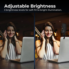 Portable USB-C LED Panel Light — Clip + Tripod, 3 Color Modes