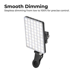 Portable USB-C LED Panel Light — Clip + Tripod, 3 Color Modes