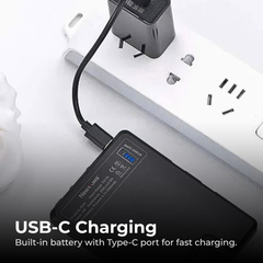 Portable USB-C LED Panel Light — Clip + Tripod, 3 Color Modes