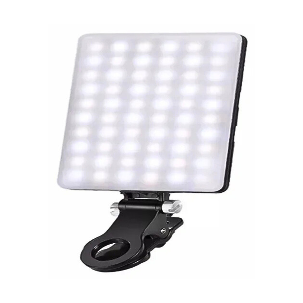 Portable USB-C LED Panel Light — Clip + Tripod, 3 Color Modes