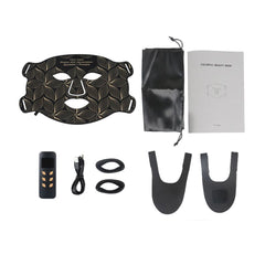 LED Photon Facial Mask + Neck Therapy — 8 - Color & Infrared - brown  without box