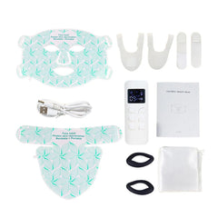 LED Photon Facial Mask + Neck Therapy — 8 - Color & Infrared - Whiten
 set without box