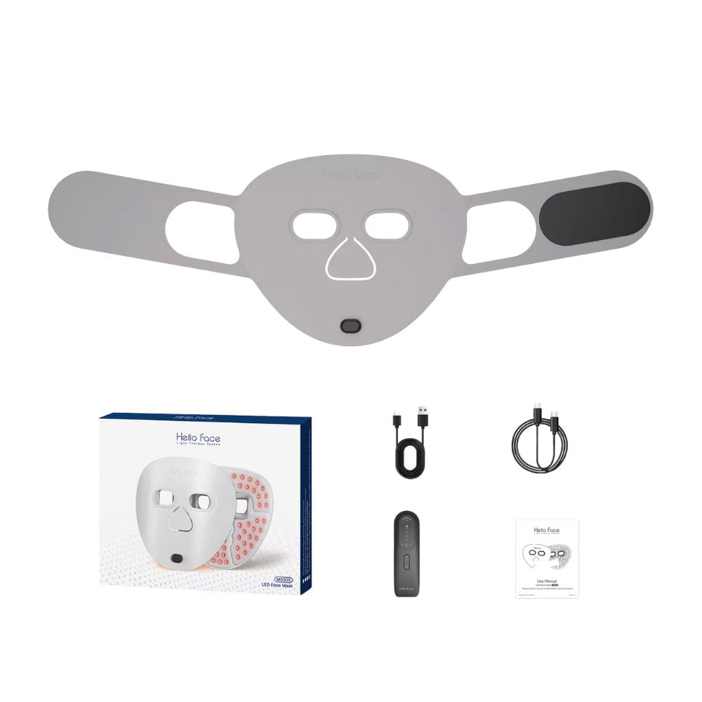 LED Photon Therapy Face Mask for Skin Rejuvenation - mass grey