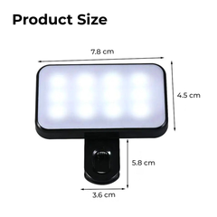 LED Selfie Light – Clip-On Rechargeable Fill Light