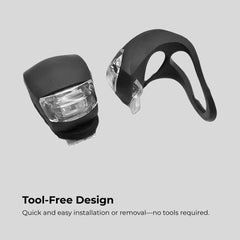 LED Silicone Bike Light Set – 2–10pcs Waterproof, 3 Modes