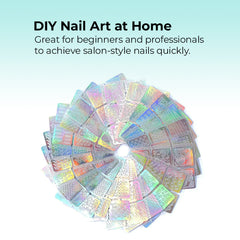 Laser Nail Stencil Stickers – Heart, Star & Fish Designs