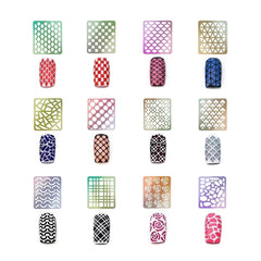 Laser Nail Stencil Stickers – Heart, Star & Fish Designs
