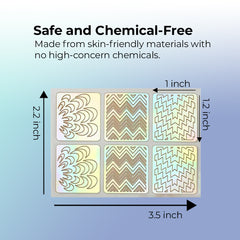Laser Nail Stencil Stickers – Heart, Star & Fish Designs