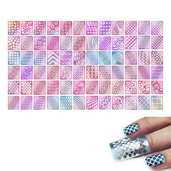Laser Nail Stencil Stickers – Heart, Star & Fish Designs