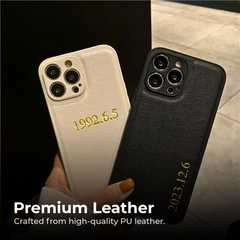 Personalised Leather Case for iPhone 16 15 14 Pro Max