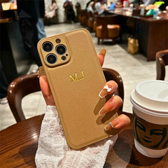 Personalised Leather Case for iPhone 16 15 14 Pro Max