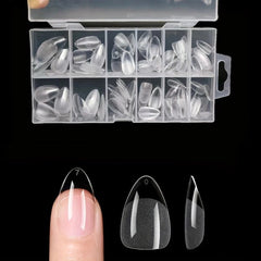 Long Round Fake Nails 120PCS – Semi-Matte Tips for DIY