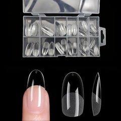 Long Round Fake Nails 120PCS – Semi-Matte Tips for DIY