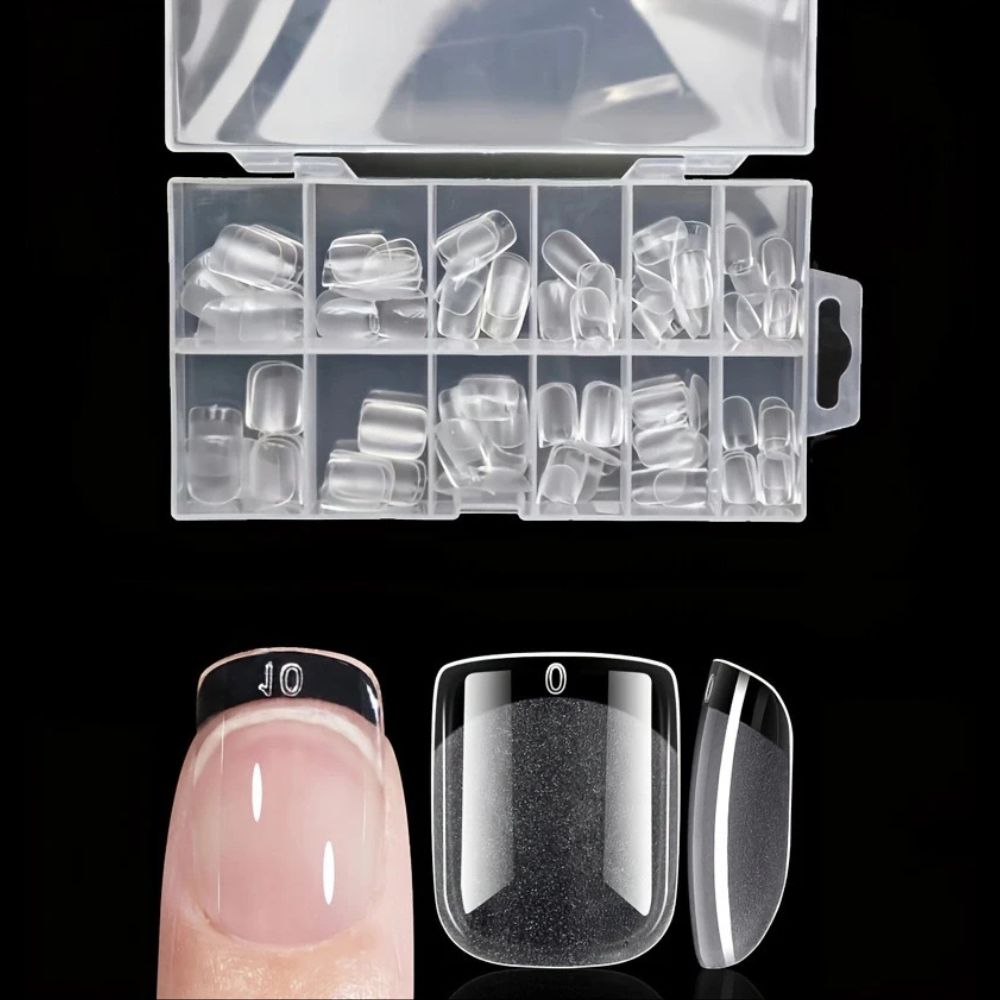 Long Round Fake Nails 120PCS – Semi-Matte Tips for DIY