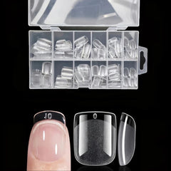 Long Round Fake Nails 120PCS – Semi-Matte Tips for DIY