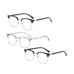 Unisex Square Metal Frame Anti-Blue Light Glasses