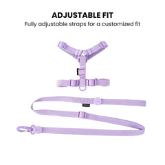 Macaron Dog Harness & Leash Set — Soft Chest Strap