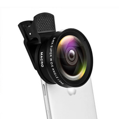 Universal Clip-On 2-in-1 Phone Lens — 0.45× Wide + Macro